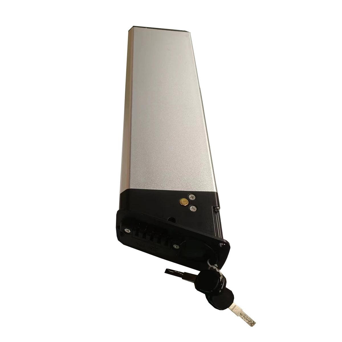 Lankeleisi Bikes lithium-ion battery for electric bicycle, compact black battery pack with connector and mounting points.