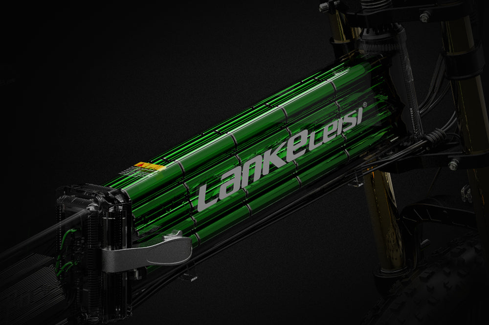 Lankeleisi-bikes lithium-ion battery designed for electric bicycles, showcasing the battery pack suitable for LANKELEISI e-bikes