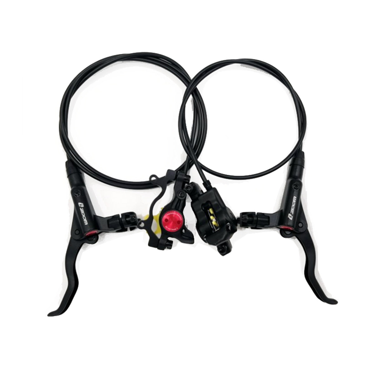 Lankeleisi electric bike hydraulic brake set with two brake levers and calipers, displayed on a white background.